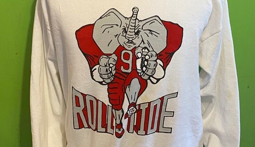 Vintage University of Alabama Roll Tide NCAA 1980s Crewneck Unisex Sweatshirt Hoodie Shirt - Mens Sport Shirts - Image 2