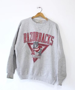 Vintage University of Arkansas Razorbacks Sweatshirt - Ideal Tee for College Enthusiasts