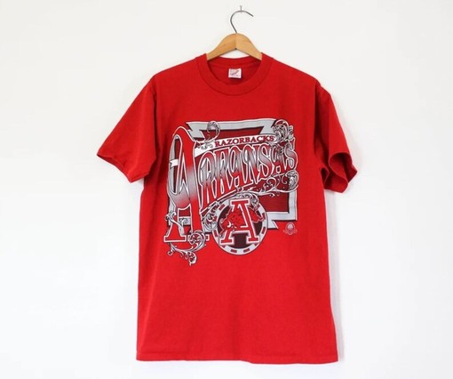 Vintage University of Arkansas Razorbacks T-Shirt, Vintage 90S Shirt, with American University T Shirt