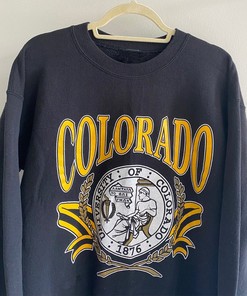 Vintage University of Colorado Logo Crewneck Sweatshirt - Colorado Buffaloes, Unisex Shirt American University Shirt