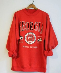Vintage University of Georgia Bulldogs Crewneck Sweatshirt - NCAA Shirts for Men and Women