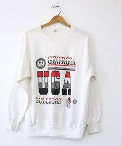 Vintage University of Georgia Bulldogs Sweatshirt and Shirt Set - College Shirts for Fans