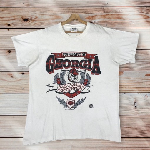 Vintage University of Georgia Bulldogs T-Shirt and Sweatshirt Set - NCAA Shirts for Him and Her