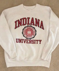Vintage University of Indiana Hoosiers Logo Sweatshirt with Classic Design, NCAA Indiana Hoosiers Shirt