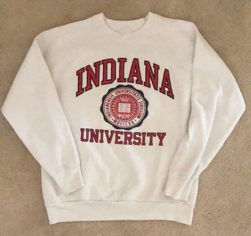 Vintage University of Indiana Hoosiers Logo Sweatshirt with Classic Design, NCAA Indiana Hoosiers Shirt
