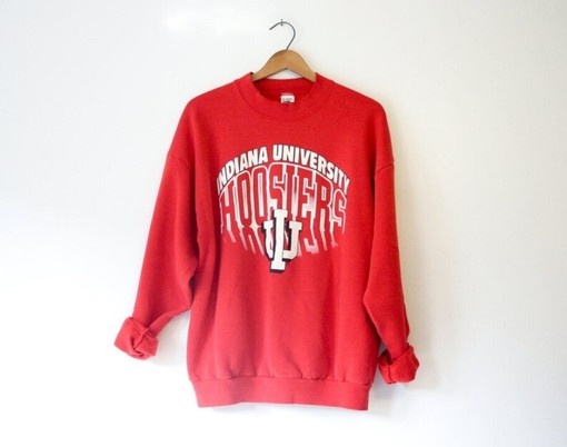 Vintage University of Indiana Hoosiers Sweatshirt - Indiana Sweater - Retro NCAA Shirts for Women