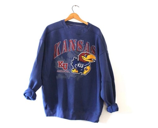 Vintage University of Kansas Jayhawks Sweatshirt - NCAA College Shirts
