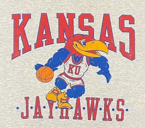 Vintage University of Kansas NCAA Graphic Long Sleeve Tee - Retro Style Apparel - Image 2