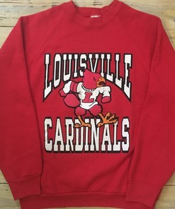 Vintage University of Louisville Cardinals College Sweatshirt - NCAA Shirts for Fans