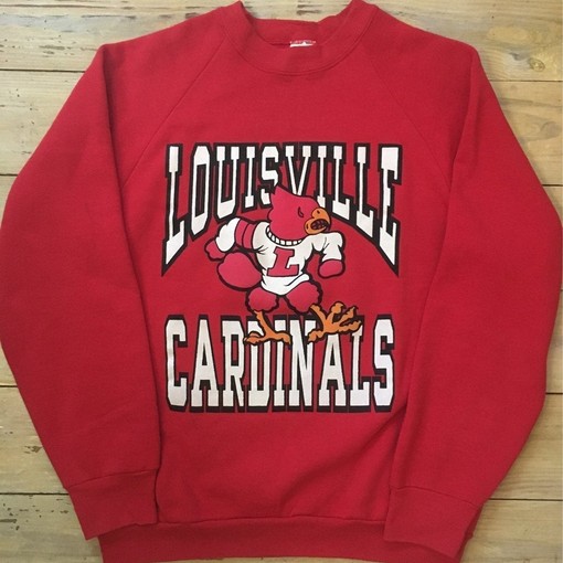 Vintage University of Louisville Cardinals College Sweatshirt - NCAA Shirts for Fans