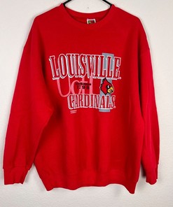 Vintage University of Louisville Cardinals Football Fan Shirt Hooded Sweatshirt - NCAA Shirts