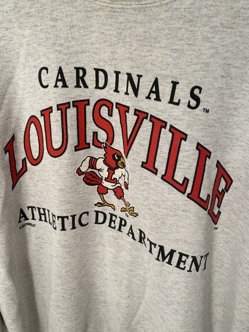 Vintage University of Louisville Cardinals Football Fan Shirt Hooded Sweatshirt - NCAA Shirts for Fans - Image 2