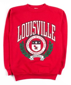 Vintage University of Louisville Cardinals Football Fan Shirt Hooded Sweatshirt - NCAA Shirts for Kids