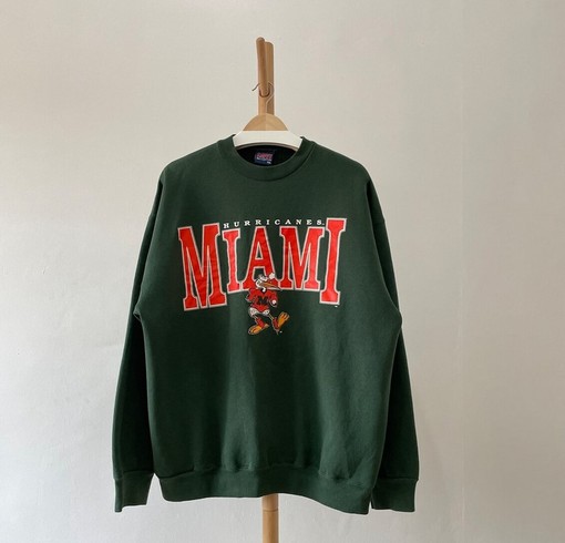 Vintage University of Miami Hurricanes Football Crewneck Sweatshirt, T-Shirt, Hoodie Set - NCAA Shirts