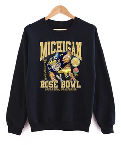 Vintage University of Michigan Wolverines Rose Bowl Sweatshirt Michigan Wolverines Hoodie Shirt, NCAA Shirts for Women