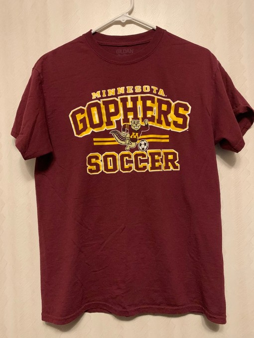 Vintage University of Minnesota Golden Gophers Soccer T-Shirt for NCAA Football Fan Shirts