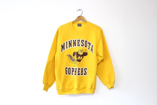Vintage University of Minnesota Gophers Sweatshirt for NCAA Football Fan Shirts
