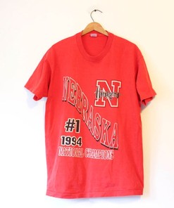Vintage University of Nebraska Cornhuskers Football Championship T Shirt, NCAA Apparel