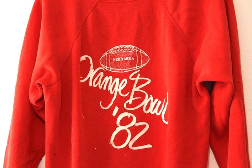 Vintage University of Nebraska Cornhuskers Huskers Orange Bowl Sweatshirt, NCAA Apparel - Image 2