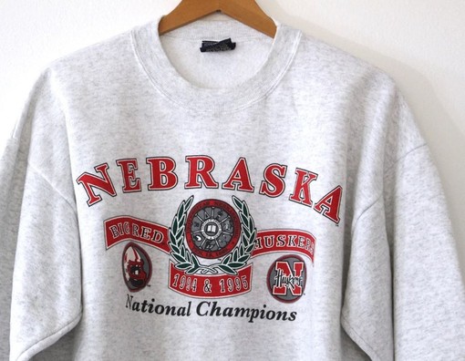 Vintage University of Nebraska Cornhuskers National Champions Sweatshirt, NCAA Gist Apparel - Image 2