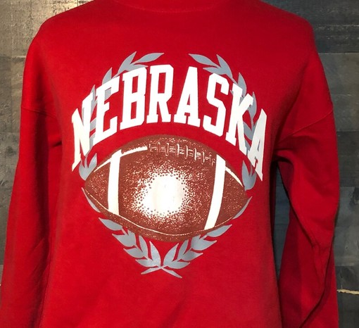 Vintage University of Nebraska Football Sweatshirt Hoodie, NCAA Apparel for Men and Women - Image 2