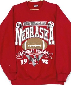 Vintage University of Nebraska Huskers National Champs Sweatshirt, NCAA Apparel