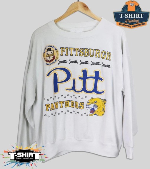 Vintage University of Pittsburgh Panthers Logo Sweatshirt - Pitt Panthers Shirt