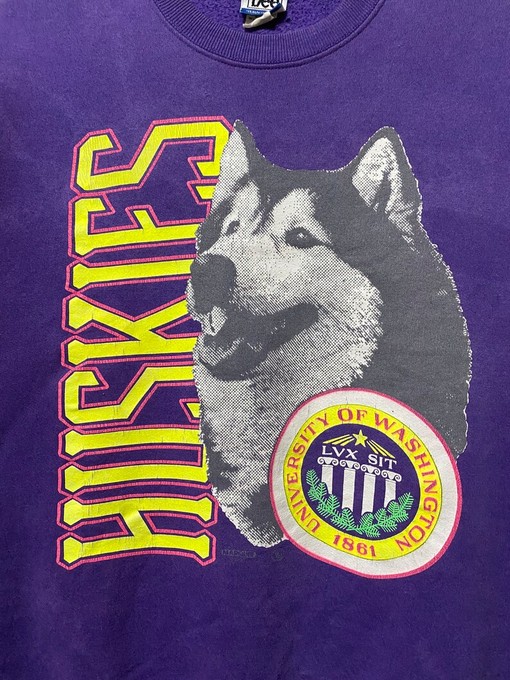 Vintage University of Washington Dog Sweatshirt - Classic College Shirts - Retro NCAA Shirts - Image 2