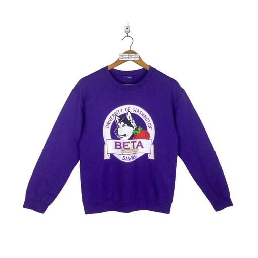 Vintage University of Washington Huskies Football Sweatshirt, NCAA Retro College Shirt