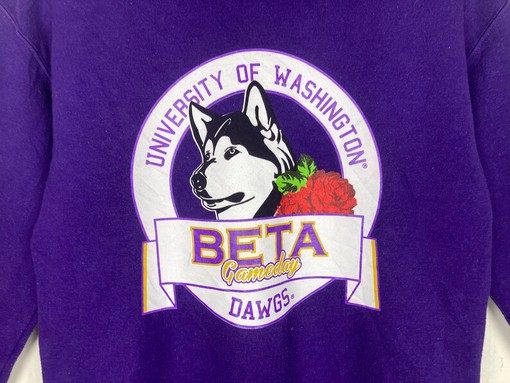Vintage University of Washington Huskies Football Sweatshirt, NCAA Retro College Shirt - Image 2