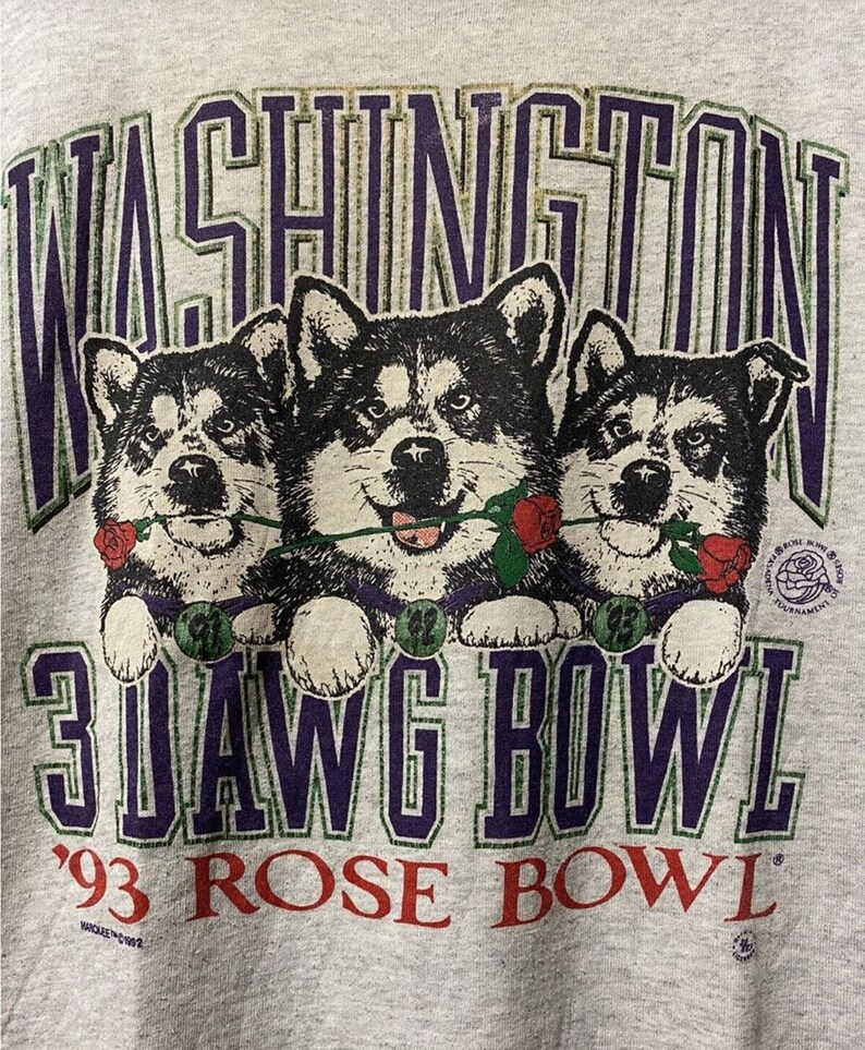 Vintage University of Washington Huskies Rose Bowl 1993 Shirt, Classic College Shirts - Image 2
