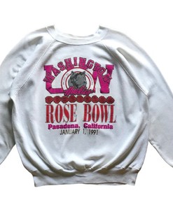 Vintage University of Washington Huskies Rose Bowl Crewneck Sweatshirt, Classic NCAA Shirt