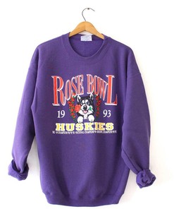 Vintage University of Washington Huskies Rose Bowl Sweatshirt, NCAA Hoodie for Fans