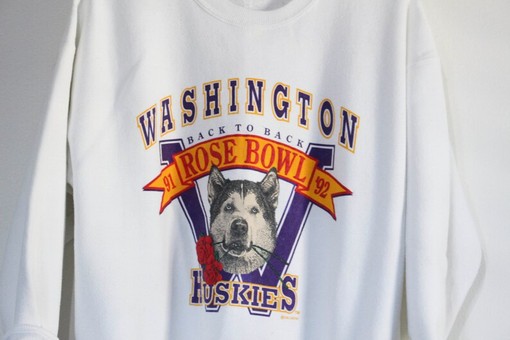 Vintage University of Washington Huskies Rose Bowl Sweatshirt, NCAA Vintage Shirt - Image 2