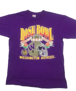 Vintage University of Washington Huskies Rose Bowl T-Shirt, NCAA Shirt for Men