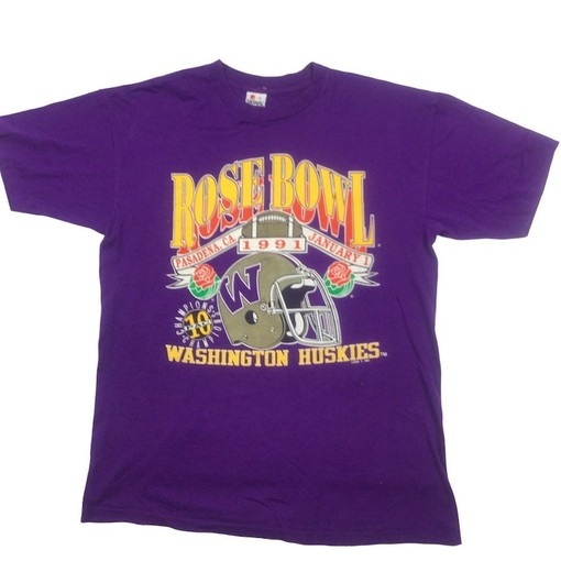 Vintage University of Washington Huskies Rose Bowl T-Shirt, NCAA Shirt for Men