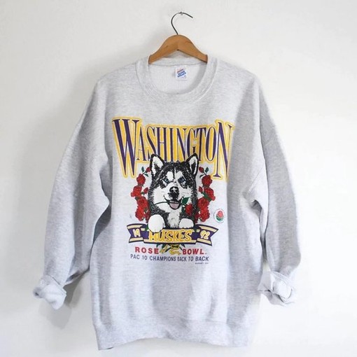 Vintage University of Washington Huskies Rose Bowl Wash Shirt, NCAA Women's Shirt