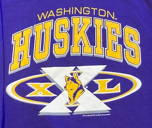 Vintage University of Washington Huskies Sweatshirt, NCAA Vintage Hoodie - Image 2