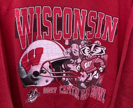 Vintage University of Wisconsin Badgers Sweatshirt with 90s NCAA Print - NCAA Fan Gear - Image 2
