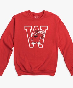 Vintage Varsity Big Red Crewneck Sweatshirt | NCAA Shirts for Men and Women