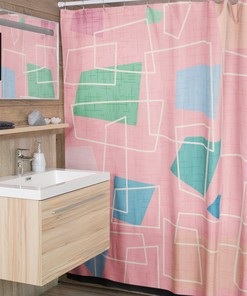 Vintage Vibes Retro Bathroom Decor Set - Shower Curtain, Tub Curtain, and Bathroom Accessories