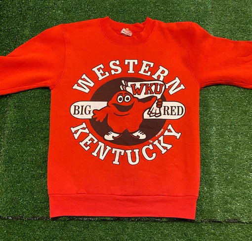 Vintage WKU Hilltoppers Big Red Crewneck Sweatshirt, College Shirts for Fans
