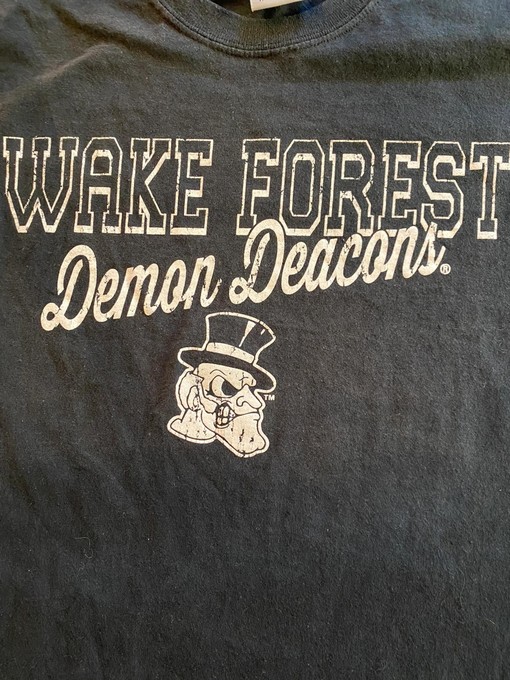 Vintage Wake Forest Demon Deacons T-Shirt Hoodie - College Shirts - Image 2
