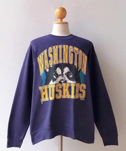 Vintage Washington Huskies College Sweatshirt, NCAA Retro Shirt for Her