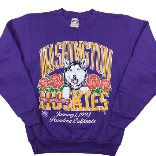 Vintage Washington Huskies Football Rose Bowl Sweatshirt, Vintage NCAA College Shirt