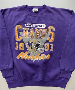 Vintage Washington Huskies Football Sweatshirt, NCAA Sweatshirt for Fans