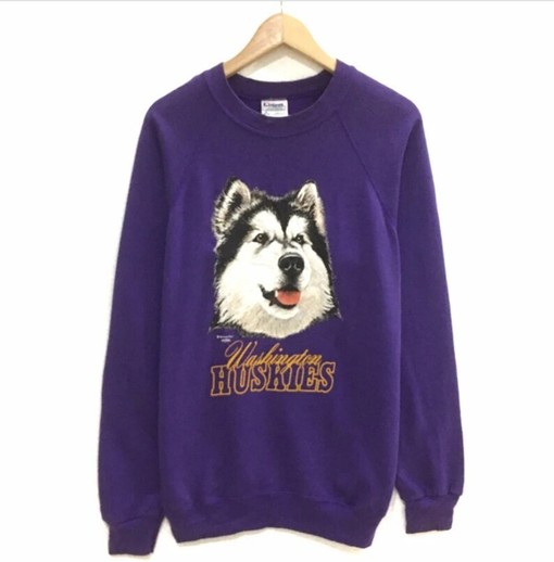 Vintage Washington Huskies Football Team Sweatshirt, NCAA College Shirt