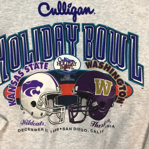 Vintage Washington Huskies Kansas State Holiday Bowl Sweatshirt, NCAA College Shirt - Image 2