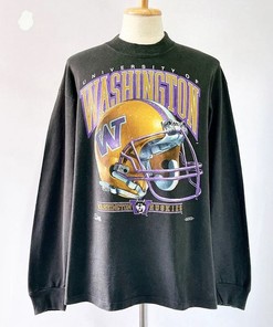 Vintage Washington Huskies Long Sleeves T-Shirt, NCAA Sweatshirt for Her