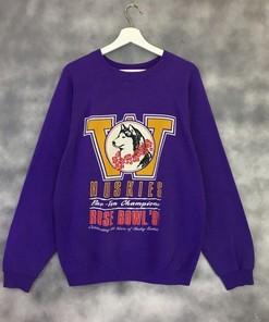 Vintage Washington Huskies Rose Bowl Sweatshirt, Classic NCAA College Shirt